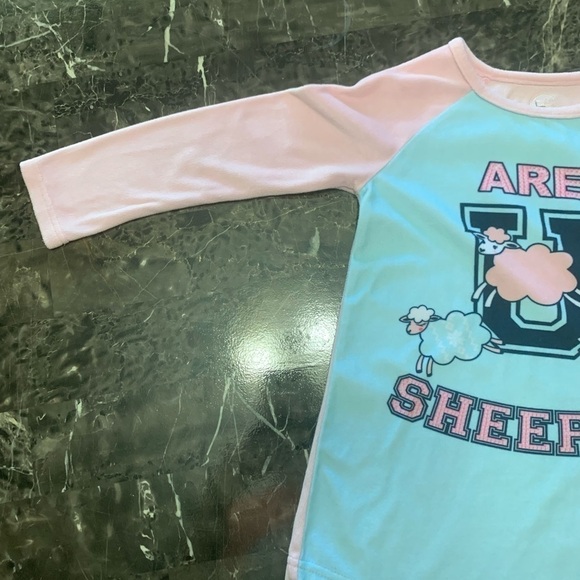 Little Girls Are U Sheepy? Graphic Nightgown Soft Velour Sheep Lamb - Picture 5 of 7